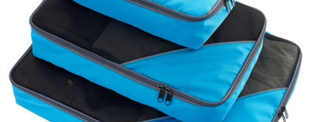 a picture of three compression packing cubes