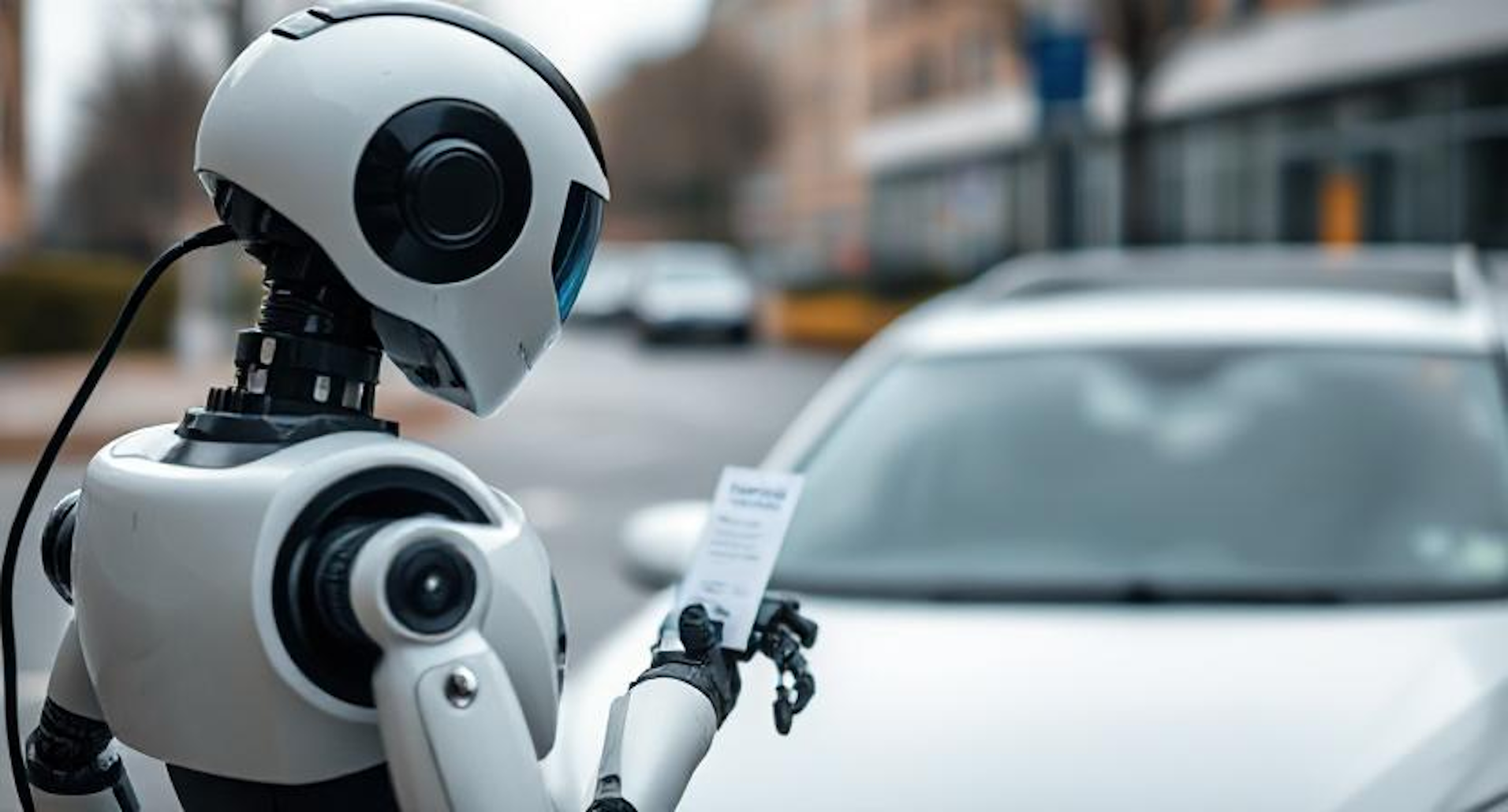robot issuing a parking ticket