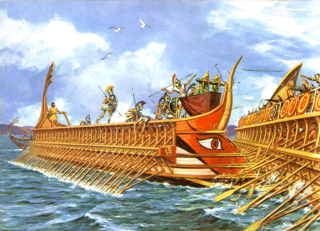 an ancient warship