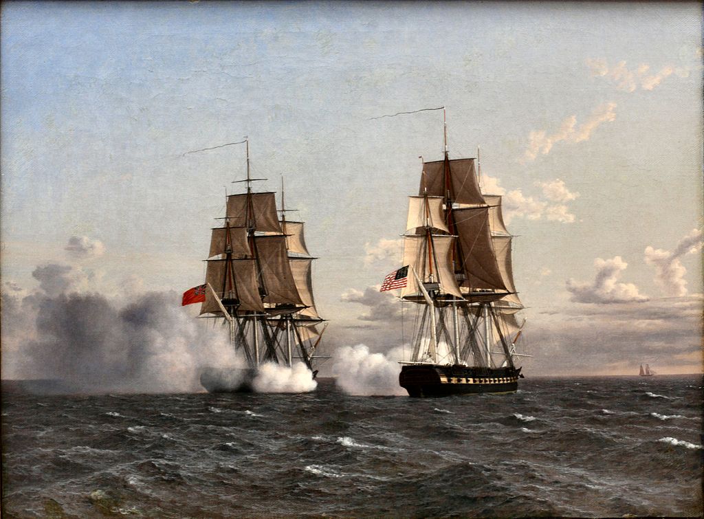 a naval battle, 1751 - 1812, sail & shot, in this case Trafalgar