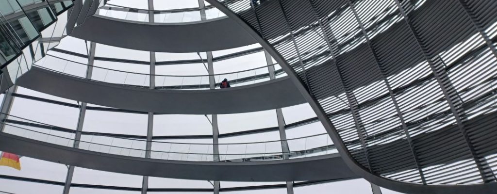 inside the German Bundestag dome